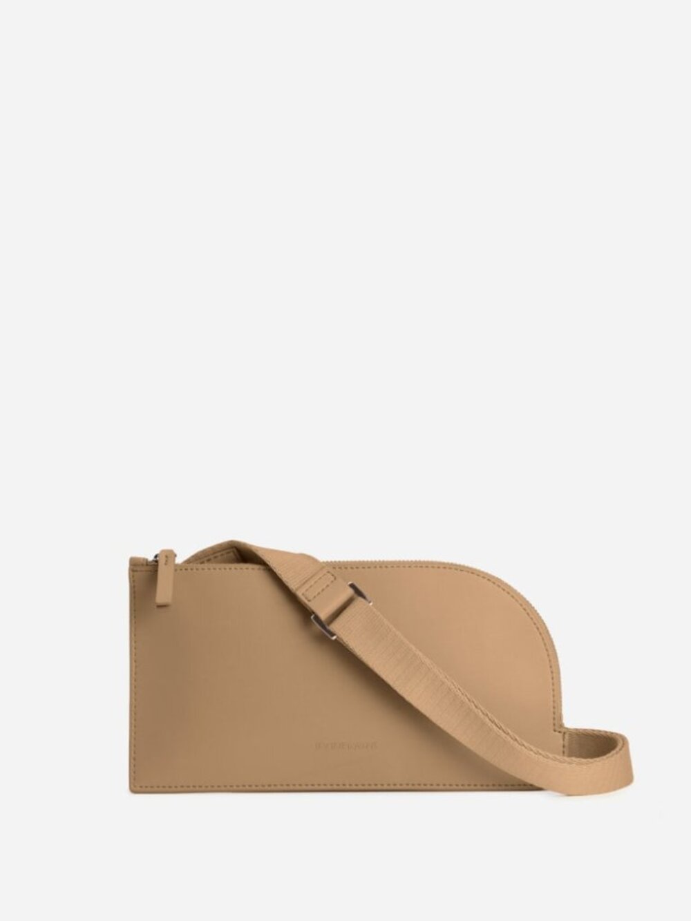 Everlane Leather Zip Pouch with Crossbody Strap Tan NWT
